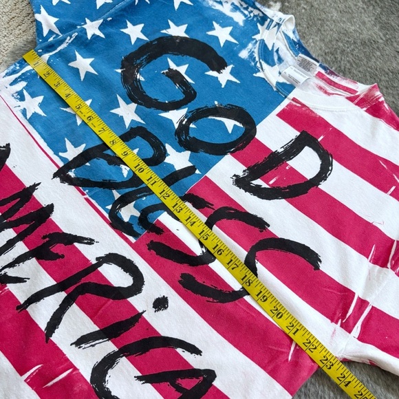 Vintage God Bless America All Over Print T-Shirt - Picture 10 of 10